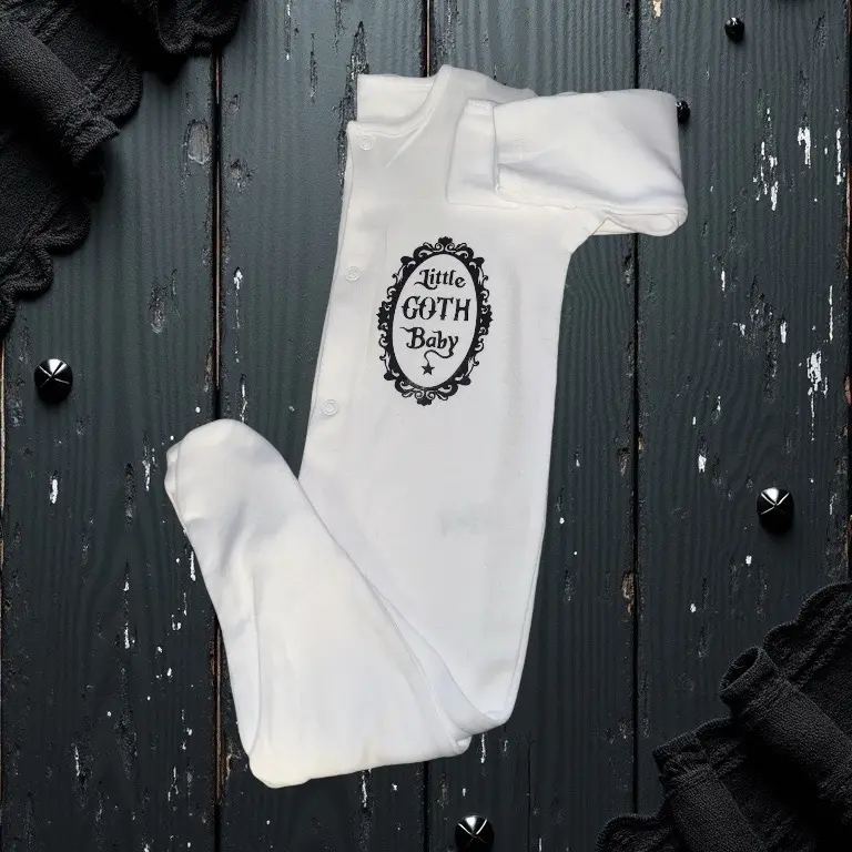 Little Goth Baby Sleepsuit Unisex Boy Girl