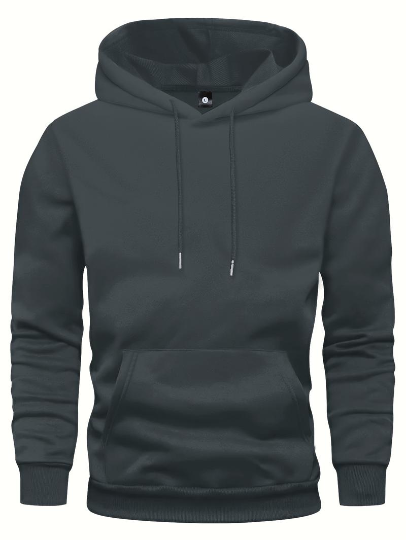 Product Introduction of 3pcs Men's Hoodies - Solid Color, Drawstring & Kangaroo Pocket |   Casual Sportswear for Spring/Fall 17