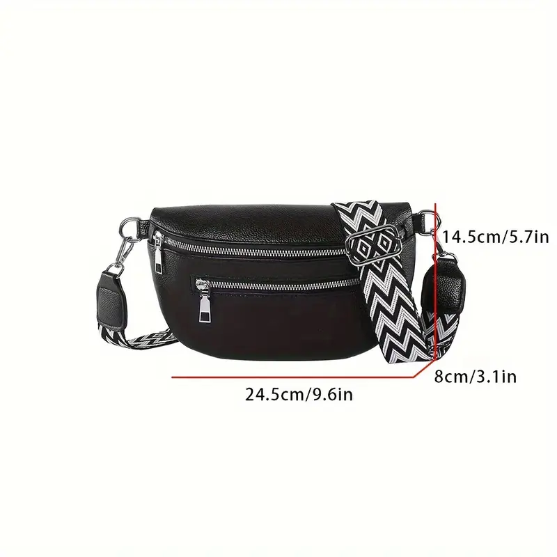 Trendy Soft Women'S Casual Waist Bag, Saddle Bag, New Stylish Versatile Chest Bag, Single Shoulder Crossbody Bag, Perfect for Travel And Carrying a Phone. 1
