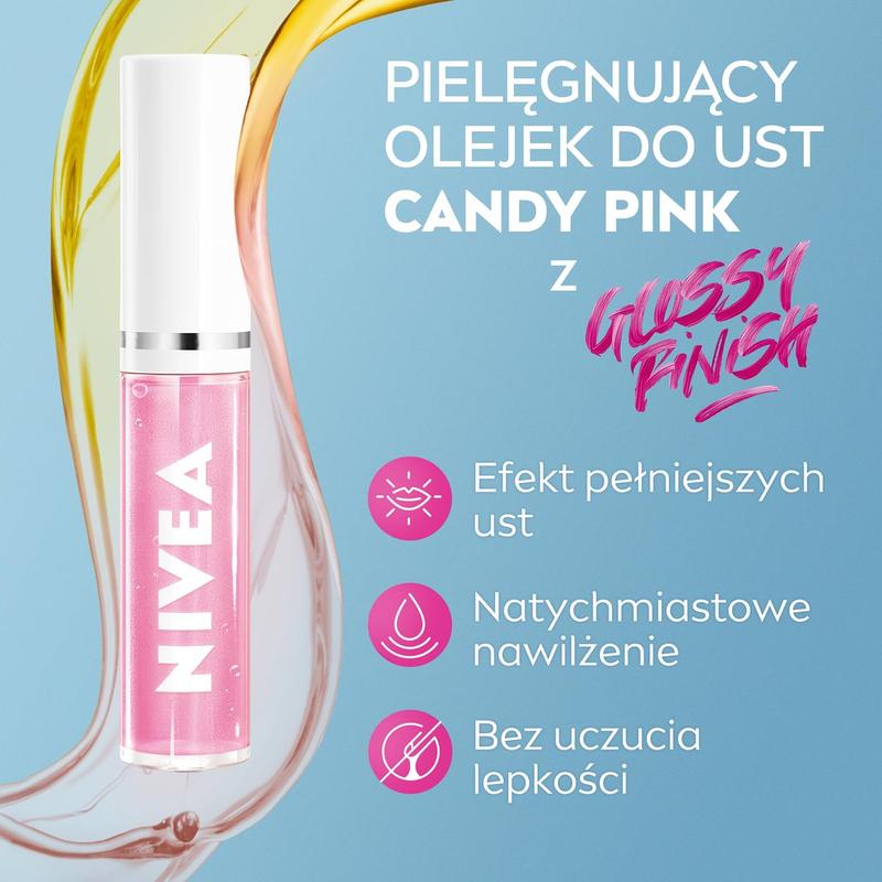 Nivea Lip Balm, Lip Oil Candy Pink 5.5 ml Skincare Comfort 1