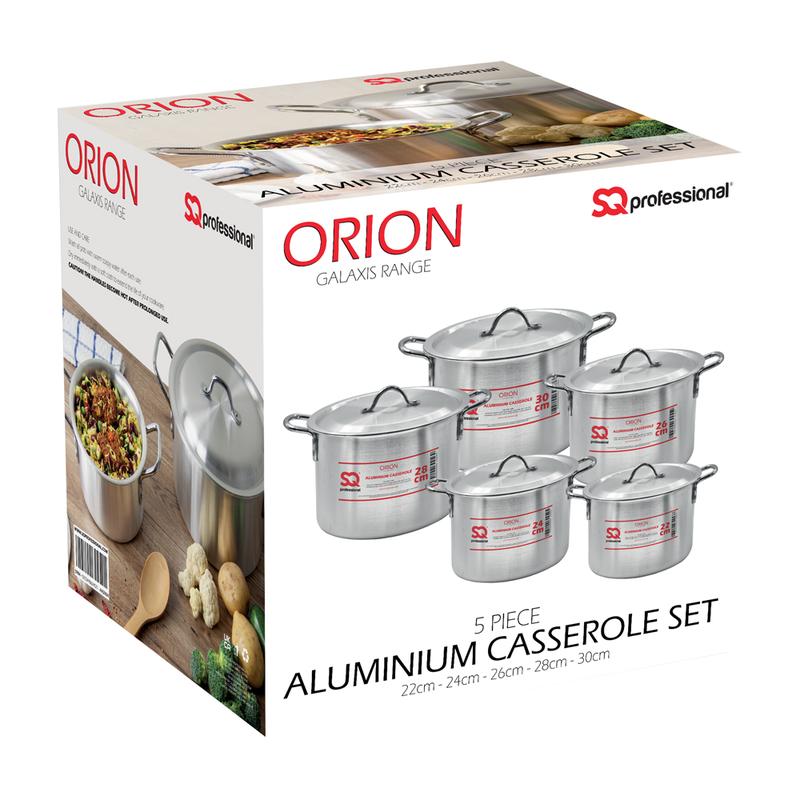 5 PC Aluminium Casserole Cooking Pots Soup Pots Cookware 5Pc Set Handles Oil Frying Pasta Aesthetic Kitchen With Lid Stockpot Kitchen, Home 5