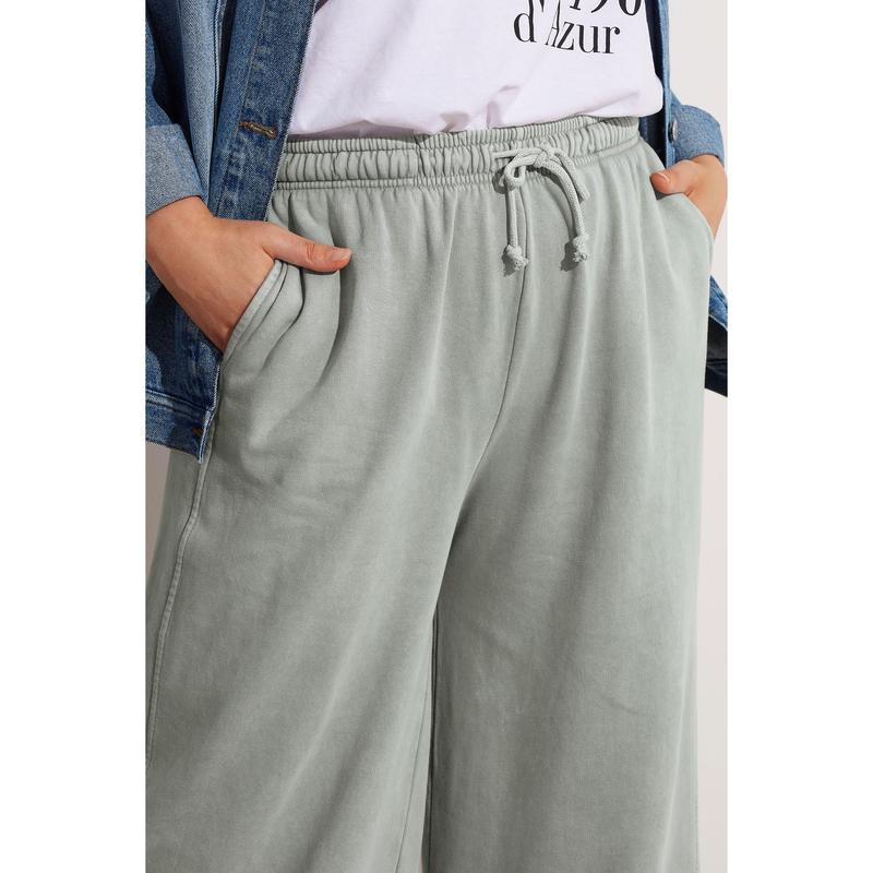 YOURS Curve Grey Wide Leg Joggers 3