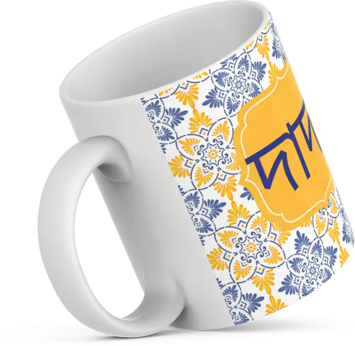 Bright yellow Dada Dadi Bangla  11oz Ceramic Washable, Reusable Coffee Mug Drinkware Drink Cup Printed Tumbler Reuse 7
