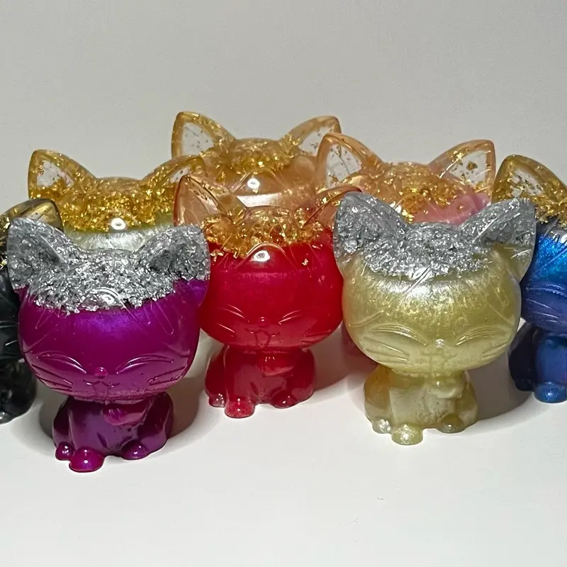 Resin Cat Ornaments Handmade 2