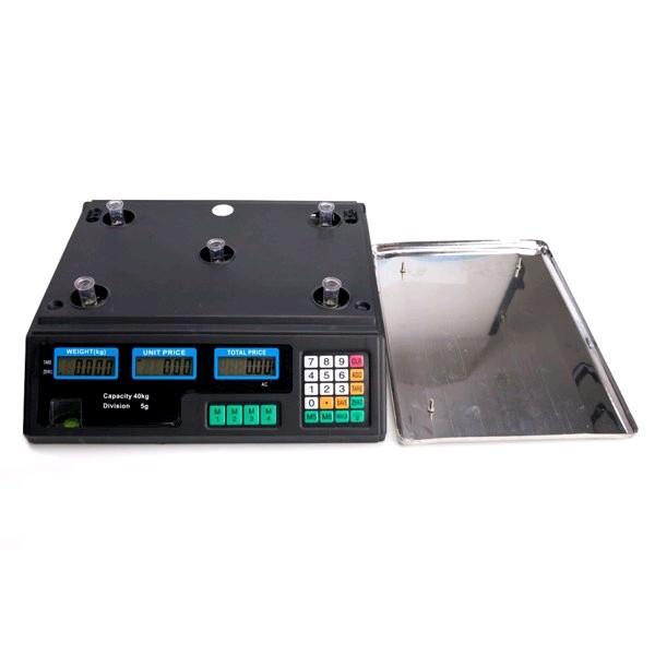 ACS-30 40kg/5g Digital Price Computing Scale for Vegetable UK Plug Silver & Black 4