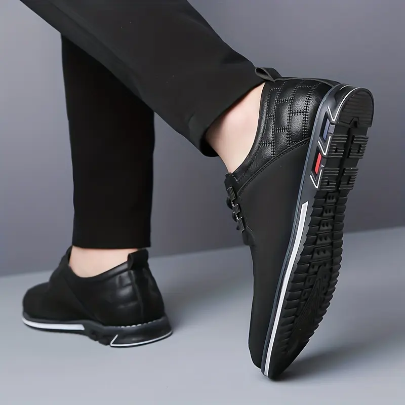 Men's Square Embroidery Business Casual Shoes Footwear Boy