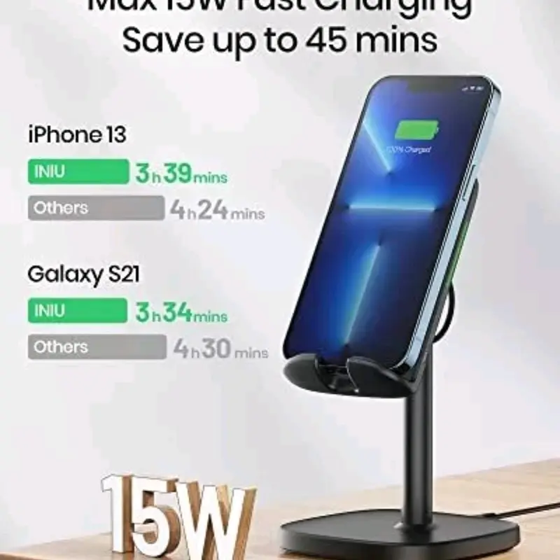 INIU WIRELESS CHARGER STAND WI-212 , Smartphone , Mobile Chargin Charging. Electronic phonechargers type c cellphone superfast cable watchcharger chargercable mobilecharger iphone docking apple 100 chargers 1