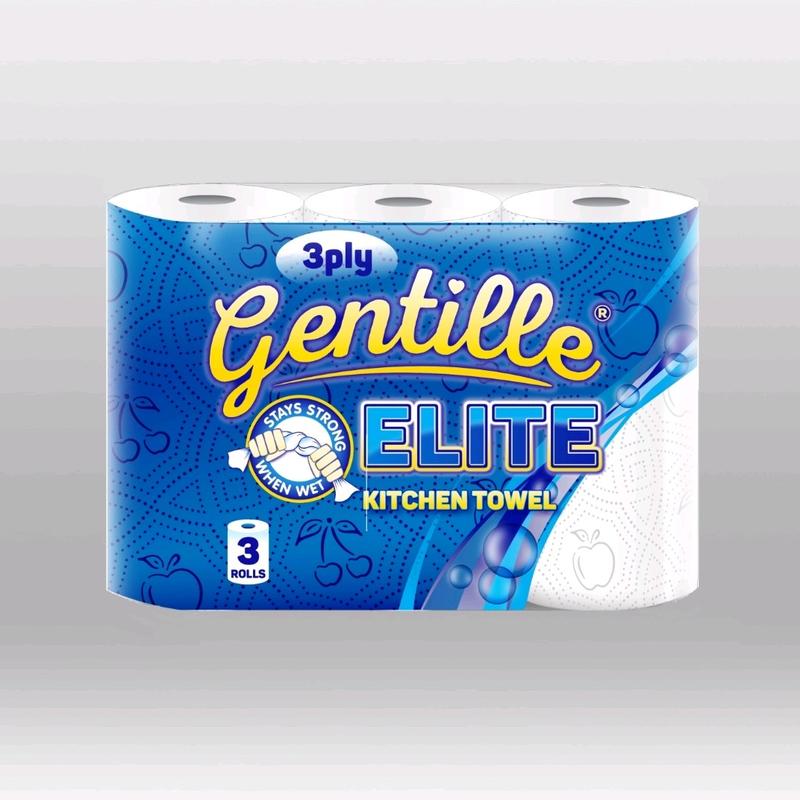 Gentille Elite Kitchen Towel 3ply 15rolls All Purpose Use Thick Strong Kitchen Towel Cleaning Household paper 1