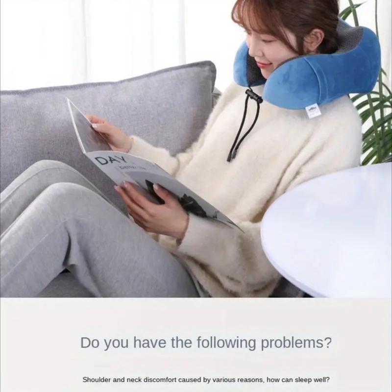 1pcCute U-shaped Pillow Airplane Travel Neck Pillow Office Nap Pillow Cervical Pillow Neck Protector Neck Protector Creative Gift U-shaped Pillow 6