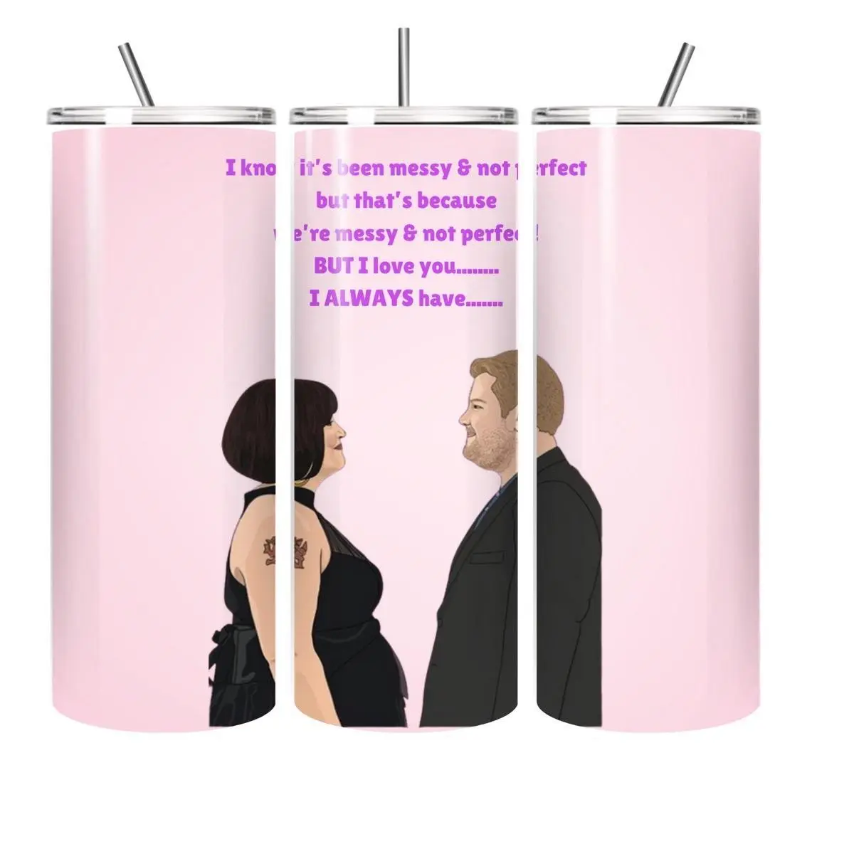 Nessa & Smithy Gavin & Stacey Stainless Steel Skinny Tumbler - 20oz - Drinkware