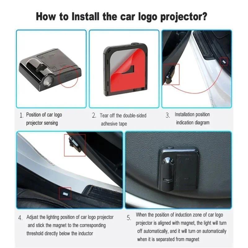 2/4Pcs Car Door Welcome Laser Led Projecto Wireless Logo Light For Seat Leon 5f 1p Ibiza 6l 6j Arosa Ateca Altea FR Arona Cupra 8