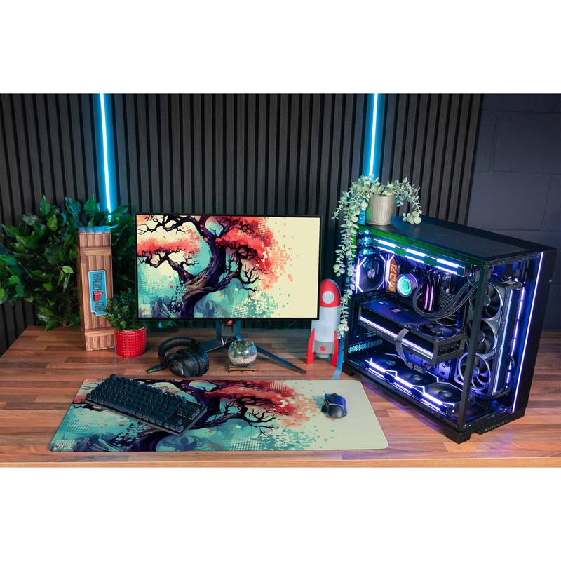 Bonsai Splatter Large 900 x 400mm - water resistant - premium quality Deskpad 7