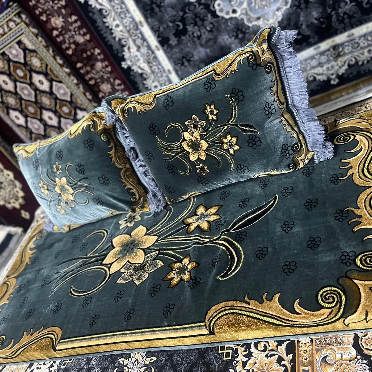 Set of 3 Pcs 1x floor cushion+2x cushions orient Afghan nomad pillow rug seat floor cushion 1001-night Seating majlis Toshak cover only