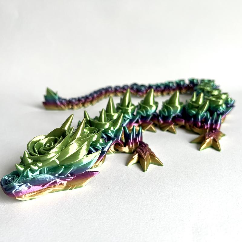 Cinderwing3D Rose Dragon: 3D Printed Fidget Toy | Desk Buddy Multicoloured 8