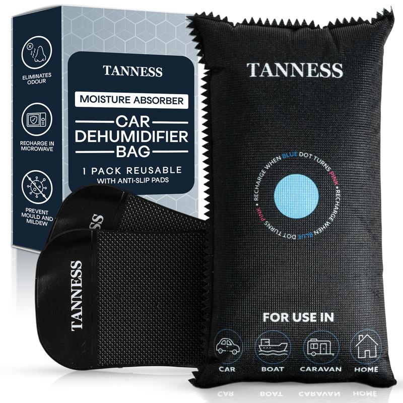 Tanness, Car Dehumidifier Bags with Anti-Slip Pads - Essential Car Accessories, Moisture Absorber, Reusable, Recharges in Microwave - Multipurpose for Car, Home, All Spaces & Vehicles 0
