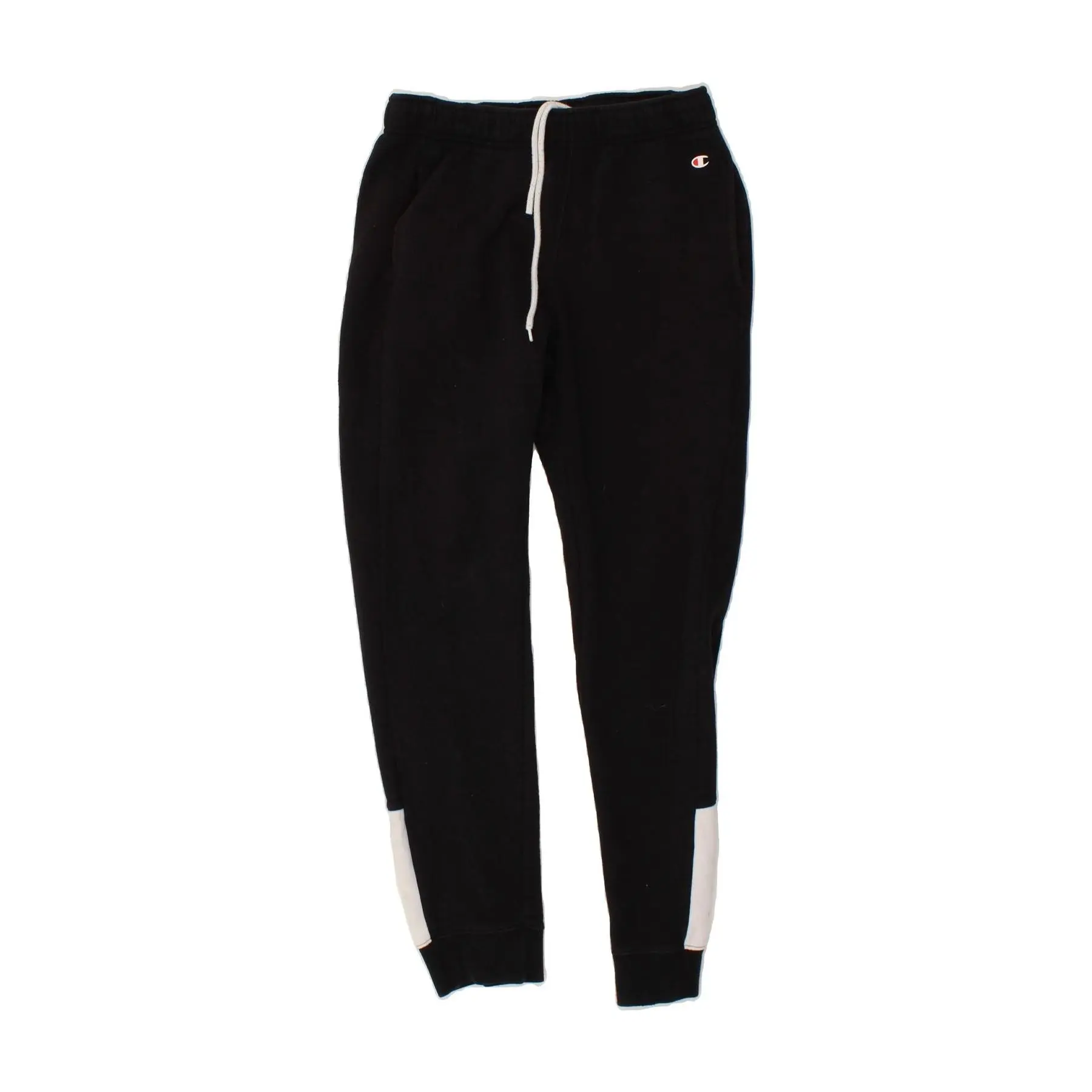 Pre-Owned Vintage CHAMPION Mens Tracksuit Trousers Joggers Medium  Black Colourblock Cotton