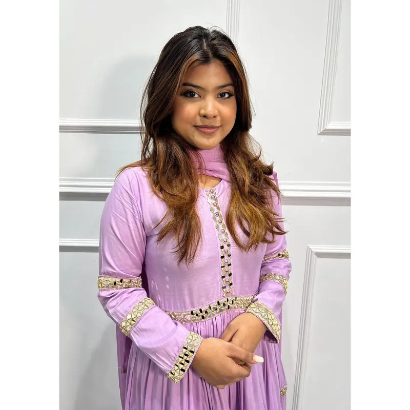 HK267 Atlanta - Lilac Readymade Linen Suit 6