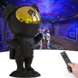 Christmas Gift, Astronaut Projector Night Light, LED USB Powered Spaceman Starry Sky Projector Atmosphere Lamp, Ambient LED Lights Gadgets for The Home Bedroom, Portable Lighting, Stocking Fillers Gift Golden Black standing Spaceman and White Spaceman