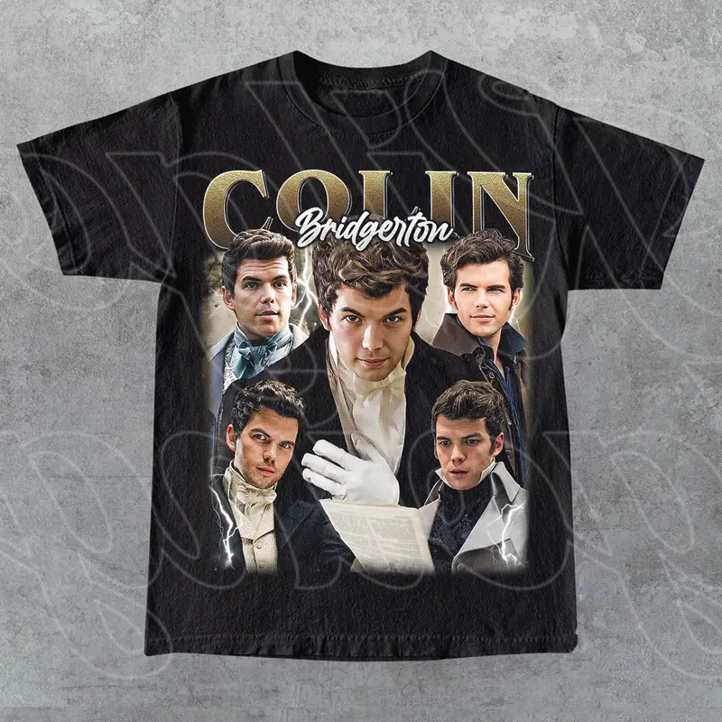 Limited Colin Bridgerton Vintage Shirt, Gift For Woman and Man Unisex T-Shirt, Bootleg Graphic Tee, All Weather Clothing, Cotton Pullover, Size Available Up To 3XL 0