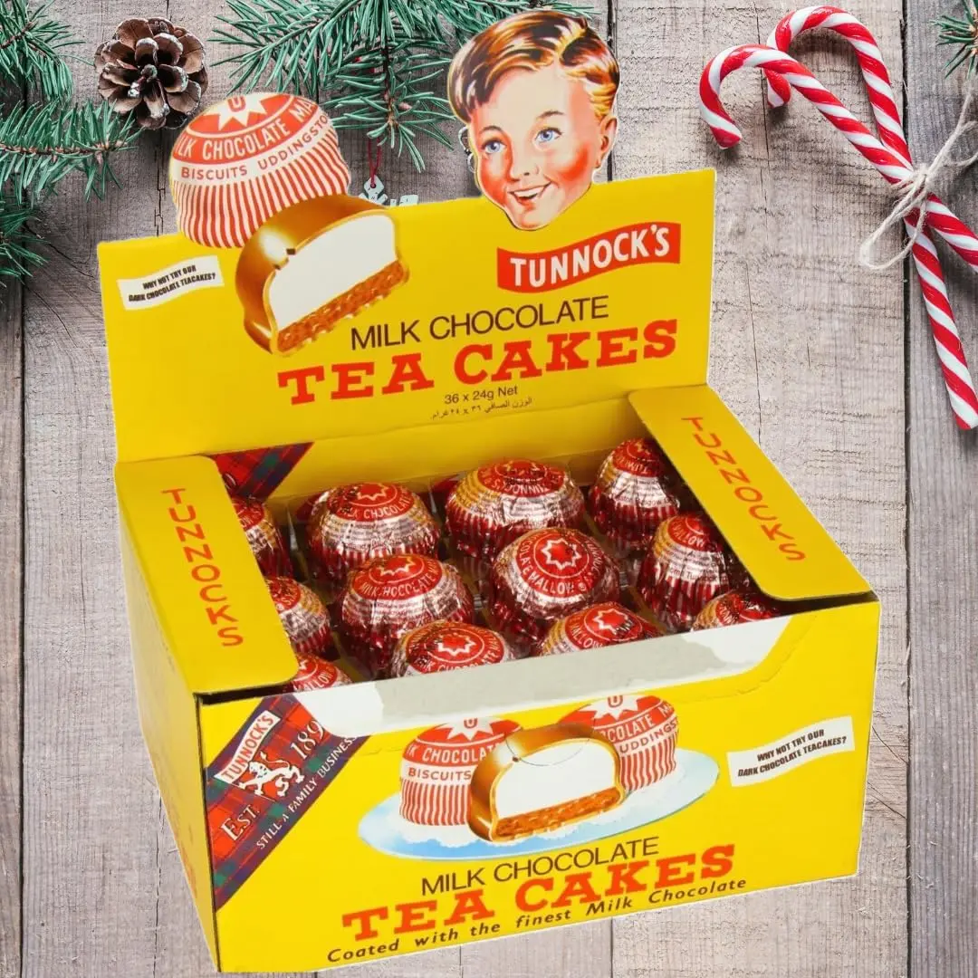 Tunnocks Teacakes (36 Packs x 24g) - Delicious Snack with Milk, Sugar & Cocoa Powder Flour
