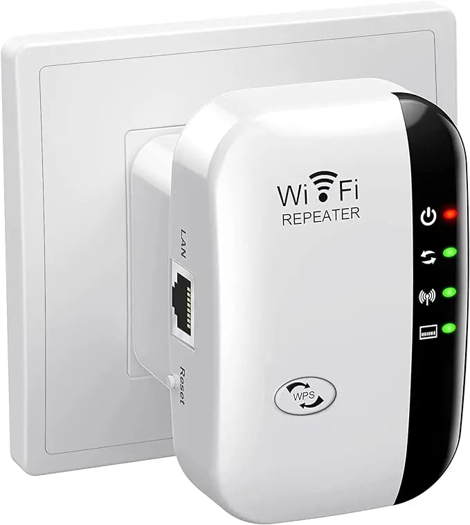 WiFi Extender, WiFi Signal Booster Up to 3000sq.ft and 36 Devices, WiFi Range Extender, Wireless Internet Repeater, Long Range Amplifier with Ethernet Port, 1-Key Setup, Access Point, Alexa Compatible