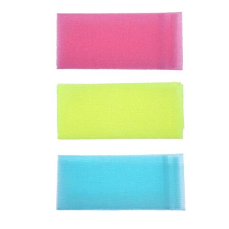 Product Introduction of Body Washing Clean Exfoliate Puff Body Nylon Wash Cloth Bath Towel Mesh Scrub Bodys Treatment Bath Shower Products Solid Color 16
