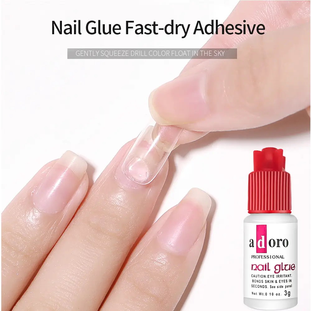 Fast Dry Nail Glue for False Nails, Acrylic Tips, and Rhinestone Decoration - Nail Art and Manicure Tools - Cutics, Polish