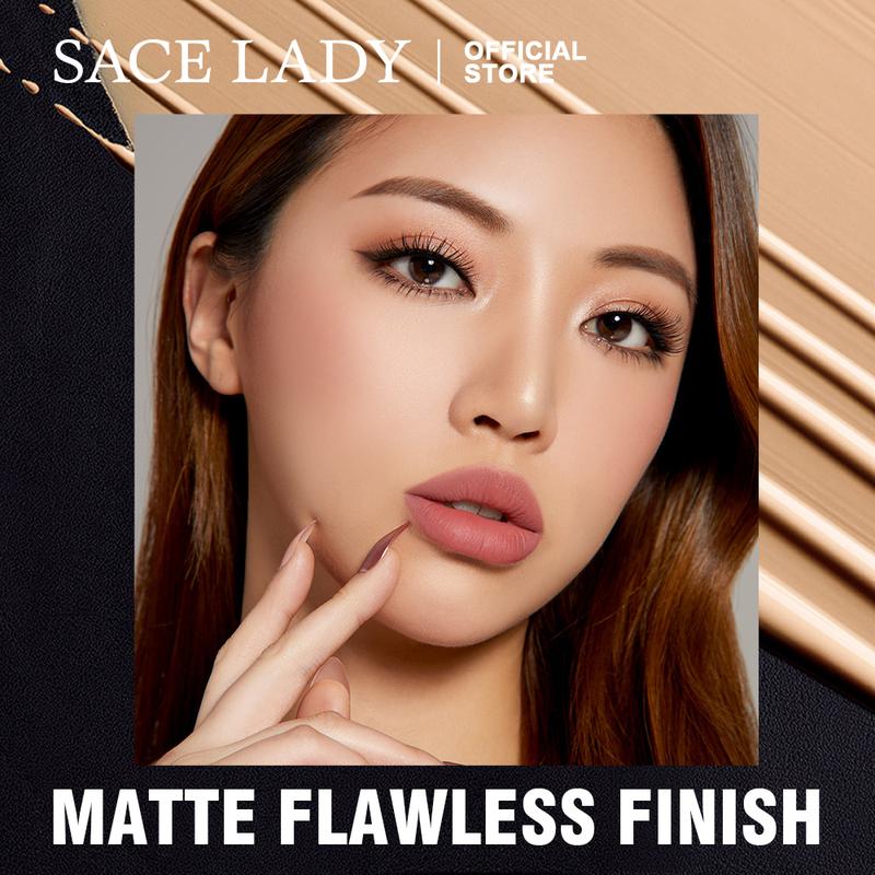 SACE LADY Long-lasting Medium Coverage Foundation, Lightweight Foundation, Moisturizing Foundation, Full Coverage Flawless Matte Waterproof Makeup Cream, Lightweight Concealer Foundation, Makeup Product, Valentines Gift, Gift for Girls 4