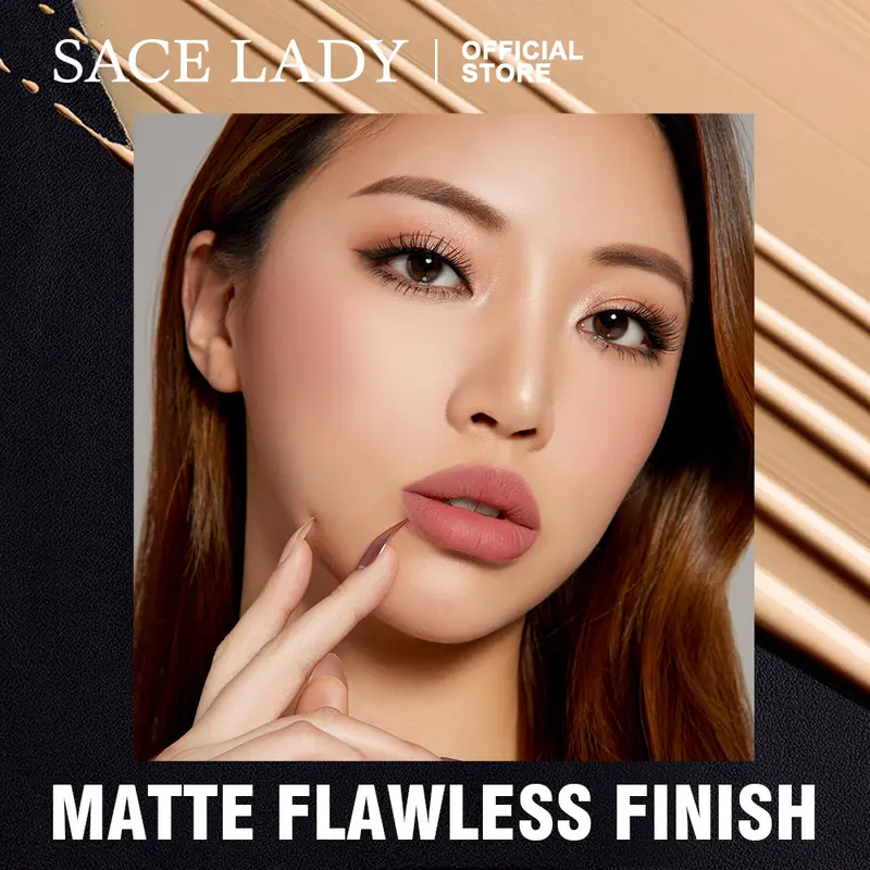 SACE LADY Long-lasting Medium Coverage Foundation, Lightweight Foundation, Moisturizing Foundation, Full Coverage Flawless Matte Waterproof Makeup Cream, Lightweight Concealer Foundation, Makeup Product, Valentines Gift, Gift for Girls 4