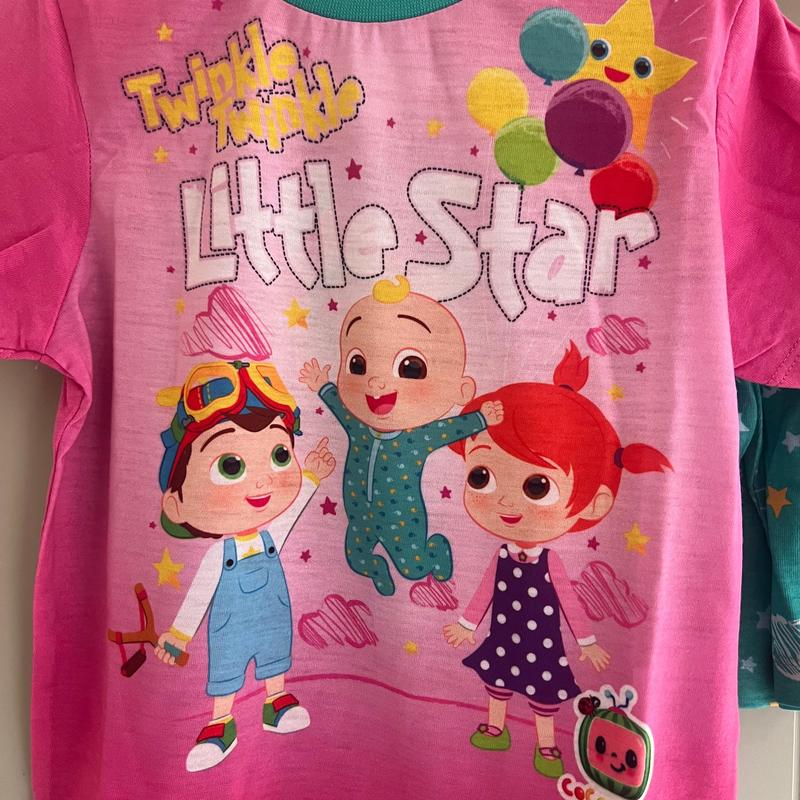 Girls Cocomelon Short Sleeve Pyjamas Cotton Age 2-4 Years 3