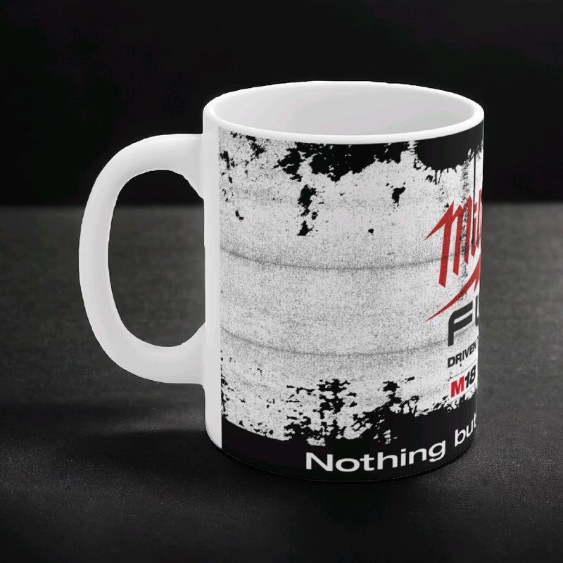 Retro Vintage White Milwaukee Power Tools Oil Can Mug Car Mechanic Tea Coffee Mug Drinkware Tumbler Washable Ceramic Reuse Cup drinking glass Reusable 2