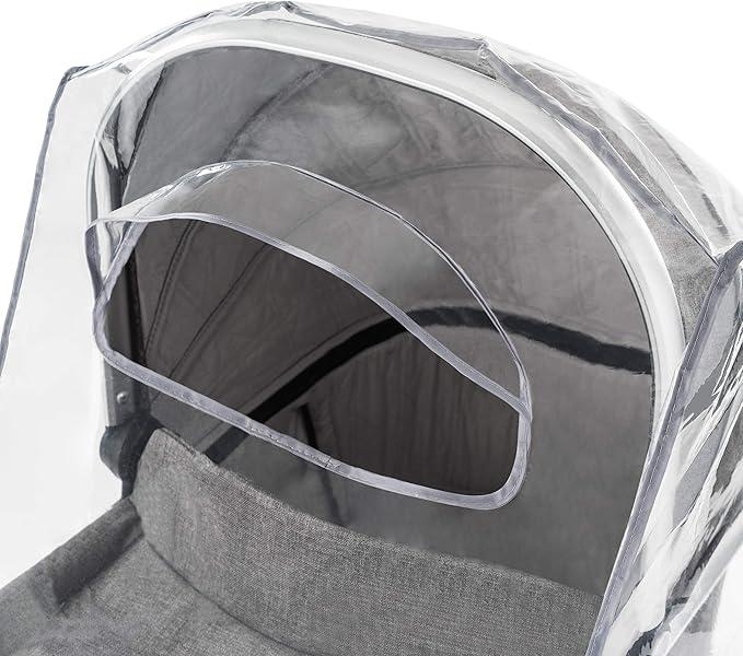 Universal Grey Rain Cover for Pram Carrycot (Hauuck, Joie, ABC-Design etc.) - Air Circulating, Water Resistant and Durable Baby Protection Rain Shield 3