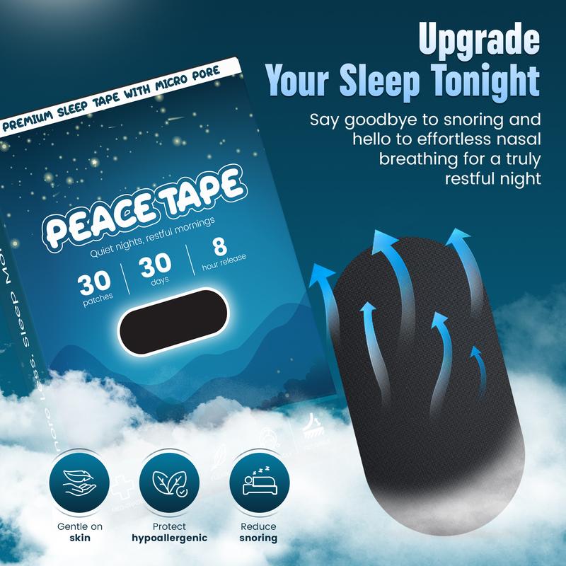 Product Introduction of Mouth Tape for Sleeping,Snoring Aid,Nasal Breathing Improvement,Hypoallergenic Sleep Tape, Improved Nasal Breathing, Strong But Gentle Adhesion (30 Strips) 5