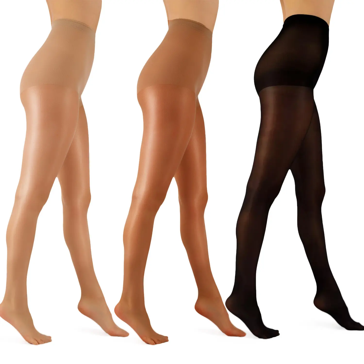 Aurellie Glossy Shine 40 Denier Semi Opaque Tights S to 4XL Comfort Elegance Fit Outfit Women Womenswear Casual Everyday Formal