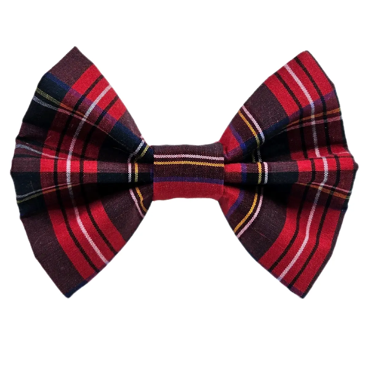 Red Tartan Royal Stewart Dog Bow Tie Handmade