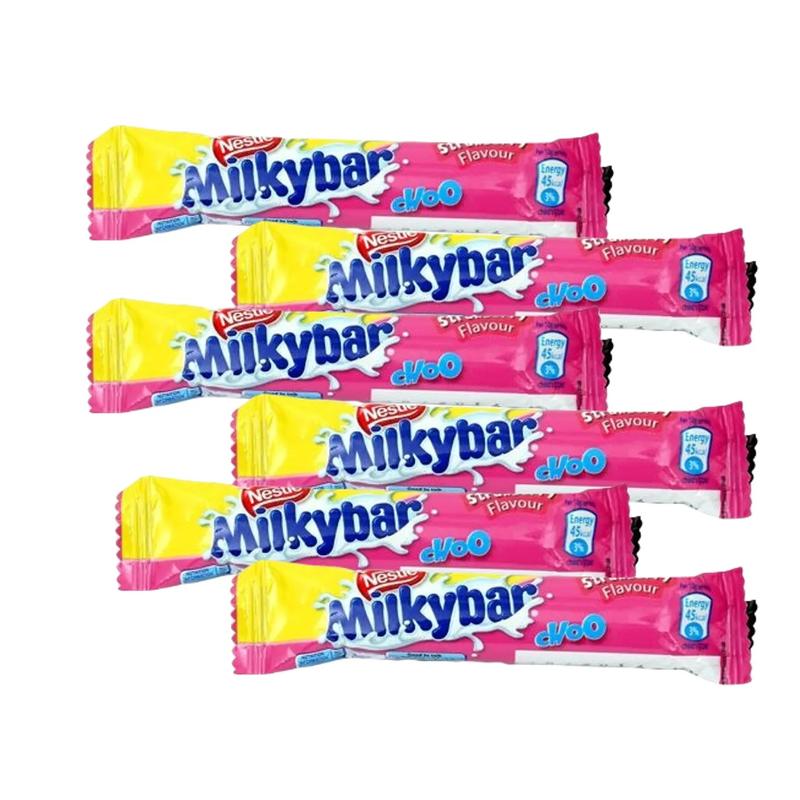 Nestle Milkybar Choo Strawberry Flavour 28 x 10g (Box of 28) - Delicious Snack for Chocolate Lovers. Bonbon, Dessert, Sugar 4