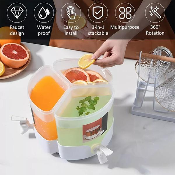 5L Jug With Tap Cold Water Container Lemonade Drink Dispenser for Refrigerator 0