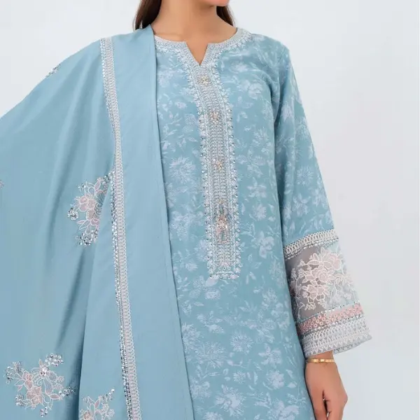 Limelight 3 Piece Jacquard Suit-Embroidered (Pret) 1