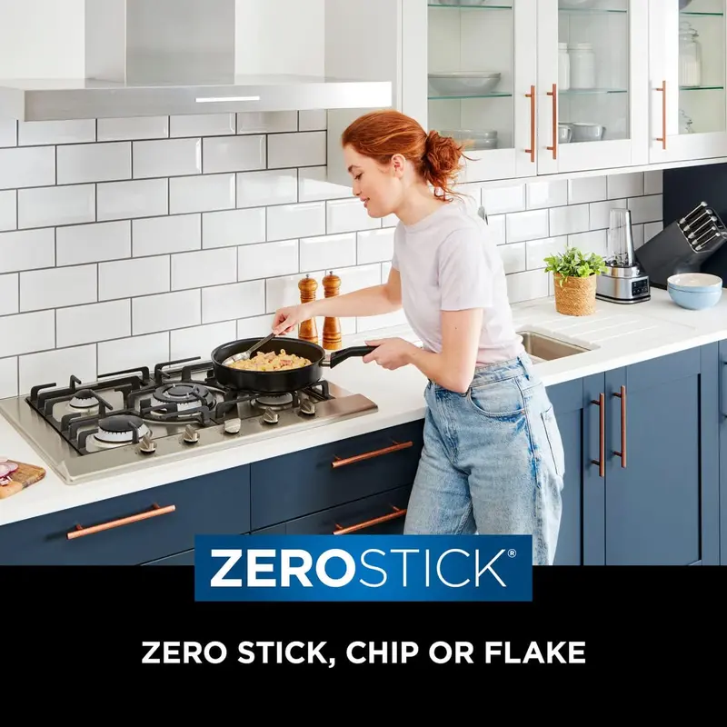 Ninja ZEROSTICK Classic Cookware 30cm Frying Pan, Non-Stick, Long Lasting Aluminium Frying Pan, Induction Compatible, Oven Safe to 180°C, Black, CW50030UK 1