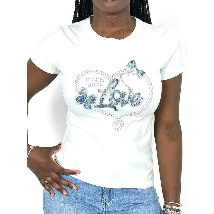 Made With Love Diamante T-Shirt 2