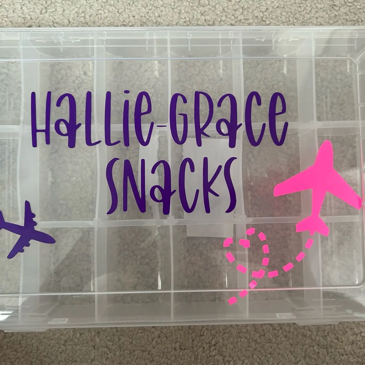 Personalised snack box aeroplane snack box travel snack box labour sweets box
