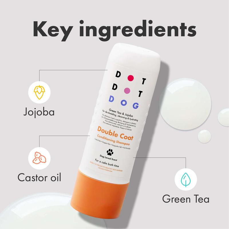 DotDotPet Deshedding Shampoo for Double Coat Dogs | Vegan, Oatmeal & Prebiotic | Sensitive Skin & Calming Scent | 280ml 3