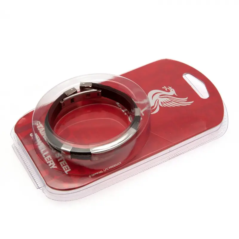 Liverpool FC Silver Inlay Silicone Bracelet 2