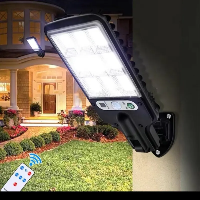 Solar Powered Outdoor Garden Led Courtyard Wall Mounted Lamp with Human Body Induction for Garden Terrace Garage 5