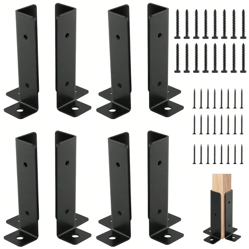 Product Introduction of Versatile 8 - Piece Deck Post Anchor Set: Perfect For Multiple Post Sizes, Heavy - Duty Repair Solution 3