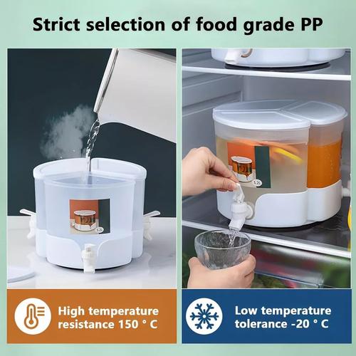 5L Jug With Tap Cold Water Container Lemonade Drink Dispenser for Refrigerator 8