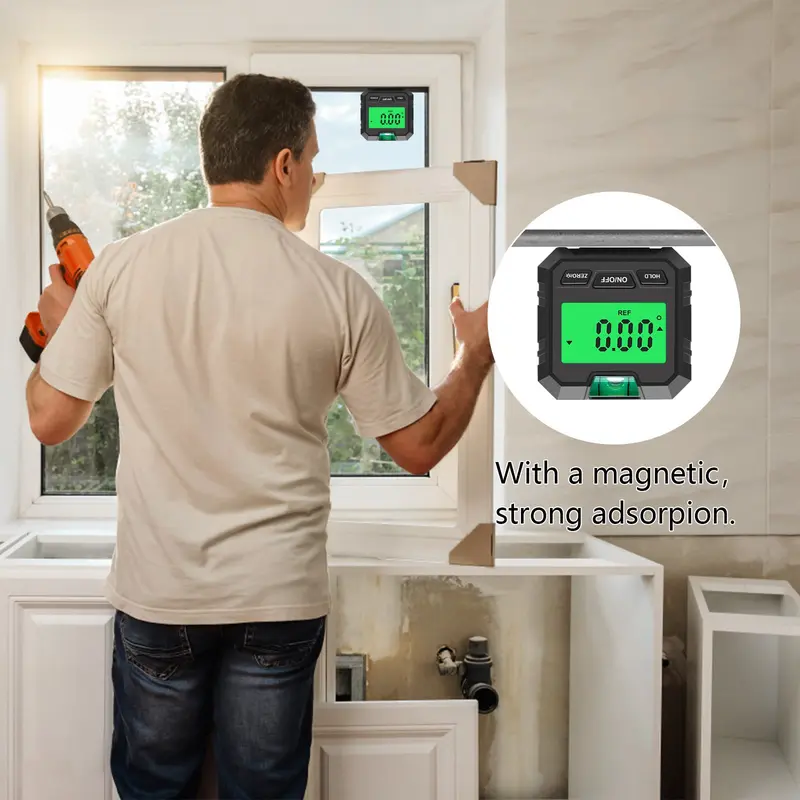Precision Digital Inclinometer Mini 360 Degree Magnetic Spirit Level Angle Finder Gauge Level Protractor Meter Tilt Measure Tool 3