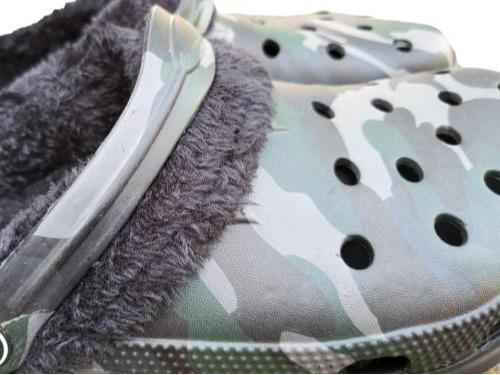 Men's Boy's Adult Warm Camouflage Camping Fishing Shoes Slippers Camo Clogs With Fur Lining Breathable All-Season Casual  Incredibly light removable black furry fluffy inners comfortable warm winter fleece lined garden sandals Footwear Walking Shoes 7
