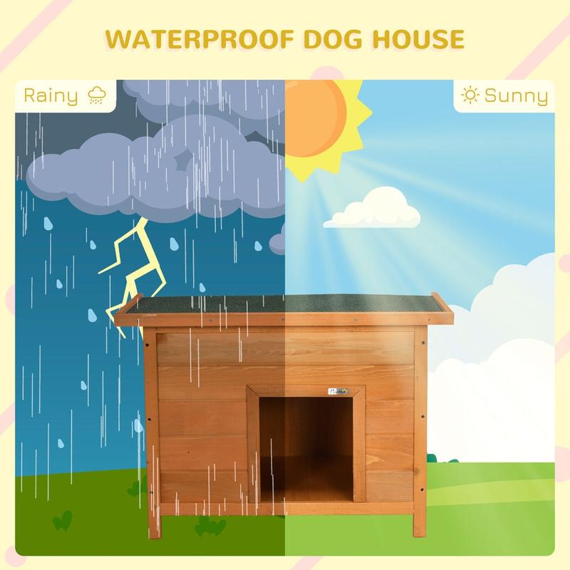 82Cm Wooden Dog Kennel House Garden Shelter Backyard Waterproof Pet Supplies 2