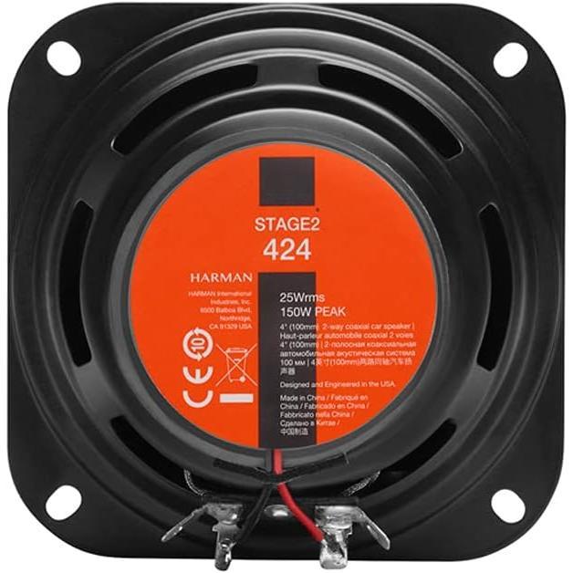 424 2-Way Car Speakers Set - 150 Watt Car Audio 4 Inch 2
